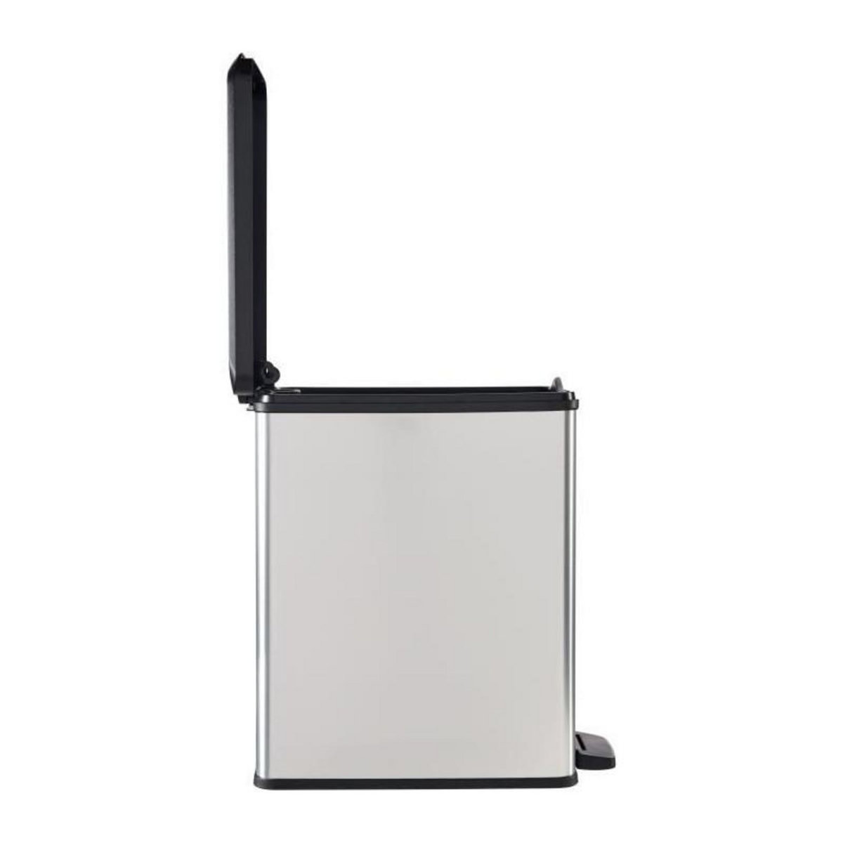 CURVER Poubelle Slim - SLIM BIN - CURVER - 25L - Design compact - 41 x 27 x 55 cm - Gris métallisé