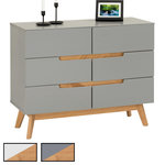 IDIMEX Commode TIBOR, 6 tiroirs. Coloris disponibles : Blanc