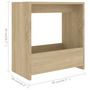 Voir la diapositive 6 : VIDAXL Table d appoint chêne sonoma 50x26x50 cm bois d ingénierie