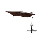 CONCEPT USINE Parasol LED 3 x 4 m chocolat CALVIA