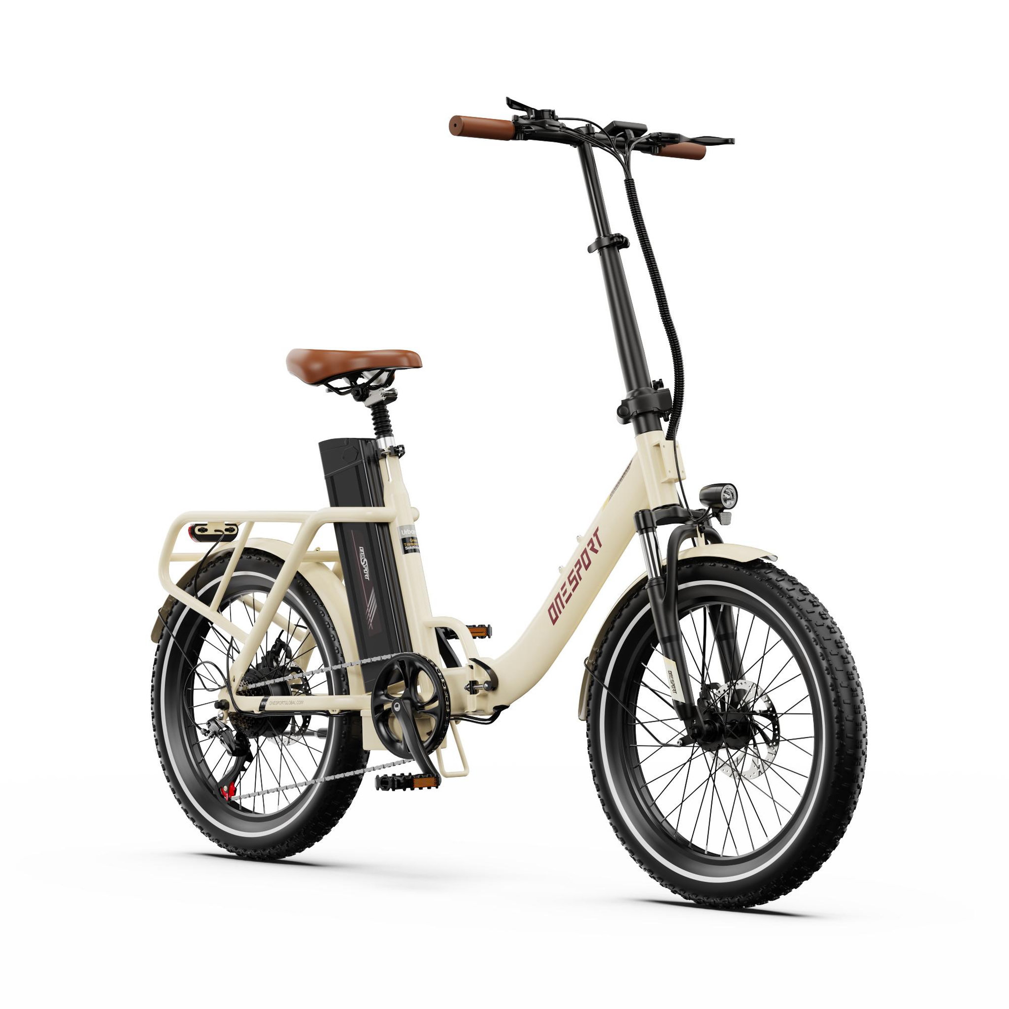 Voir la diapositive 3 : ONESPORT Vélo électrique pliant OneSport OT16-2