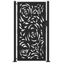 Voir la diapositive 3 : VIDAXL Portail de jardin noir 105x180 cm acier conception de flamme