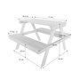 Voir la diapositive 1 : SWEEEK Table de pique-nique en bois d'acacia pour enfant, salon de jardin enfant 2 places, couleur teck clair