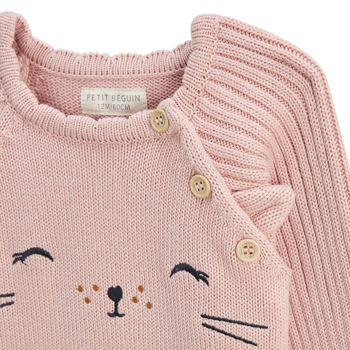 Petit Béguin Ensemble bébé pull et legging en tricot Swan