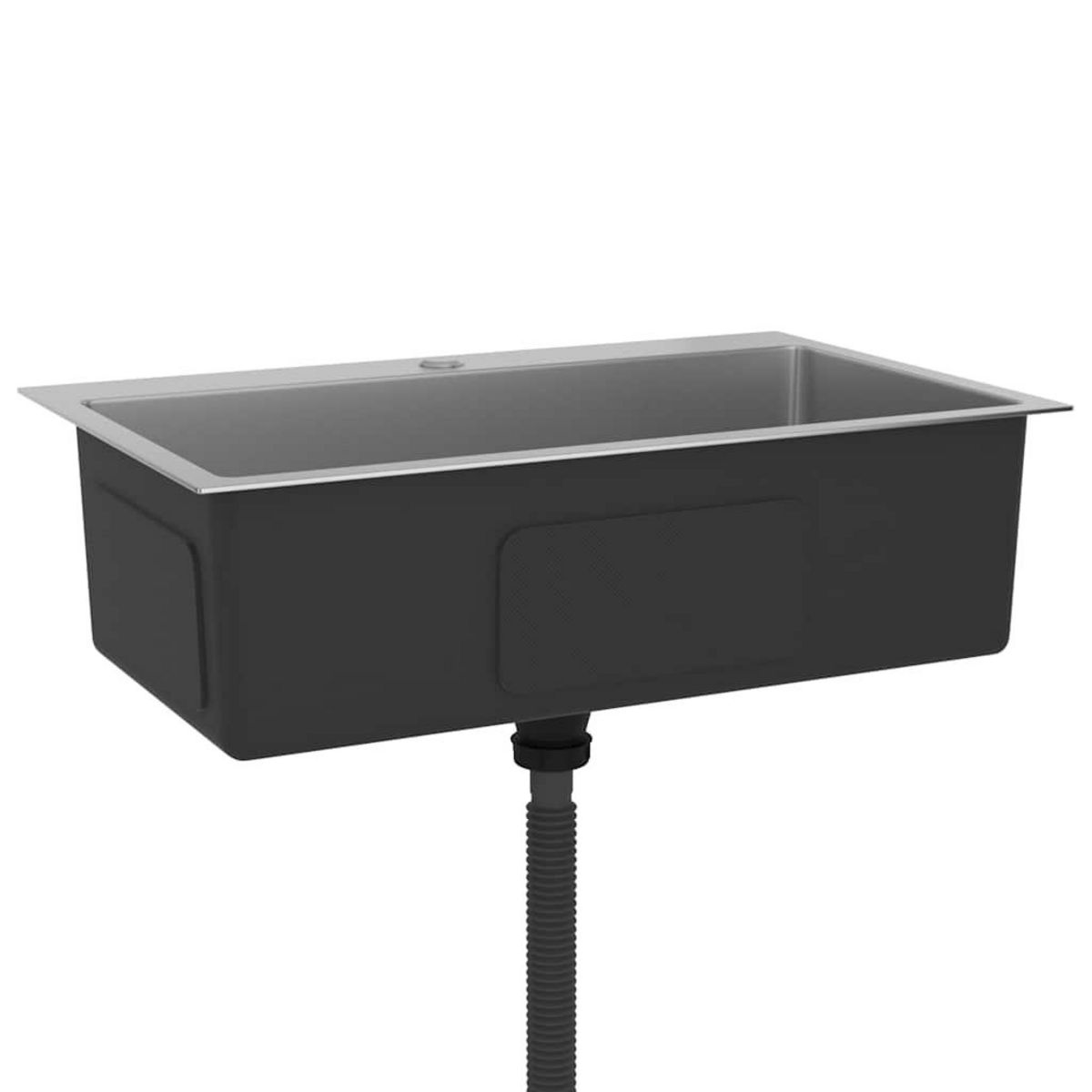 VIDAXL Evier de cuisine fait main Acier inoxydable