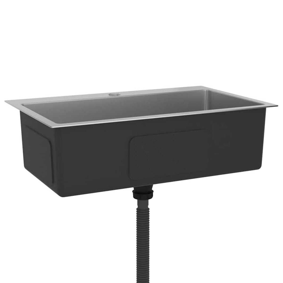 VIDAXL Evier de cuisine fait main Acier inoxydable