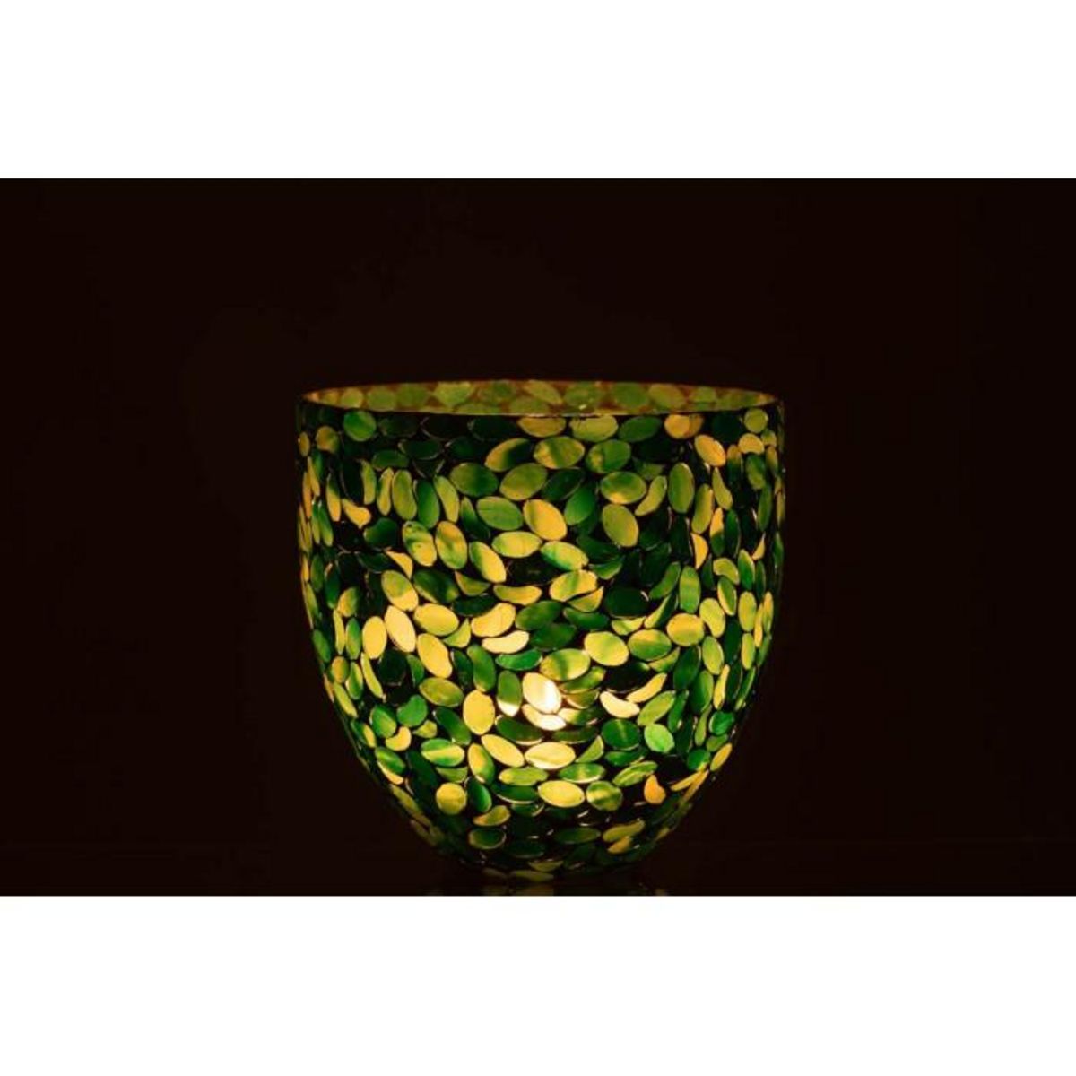 Paris Prix Photophore Mosaïque en Verre  Rico  20cm Bleu Azur