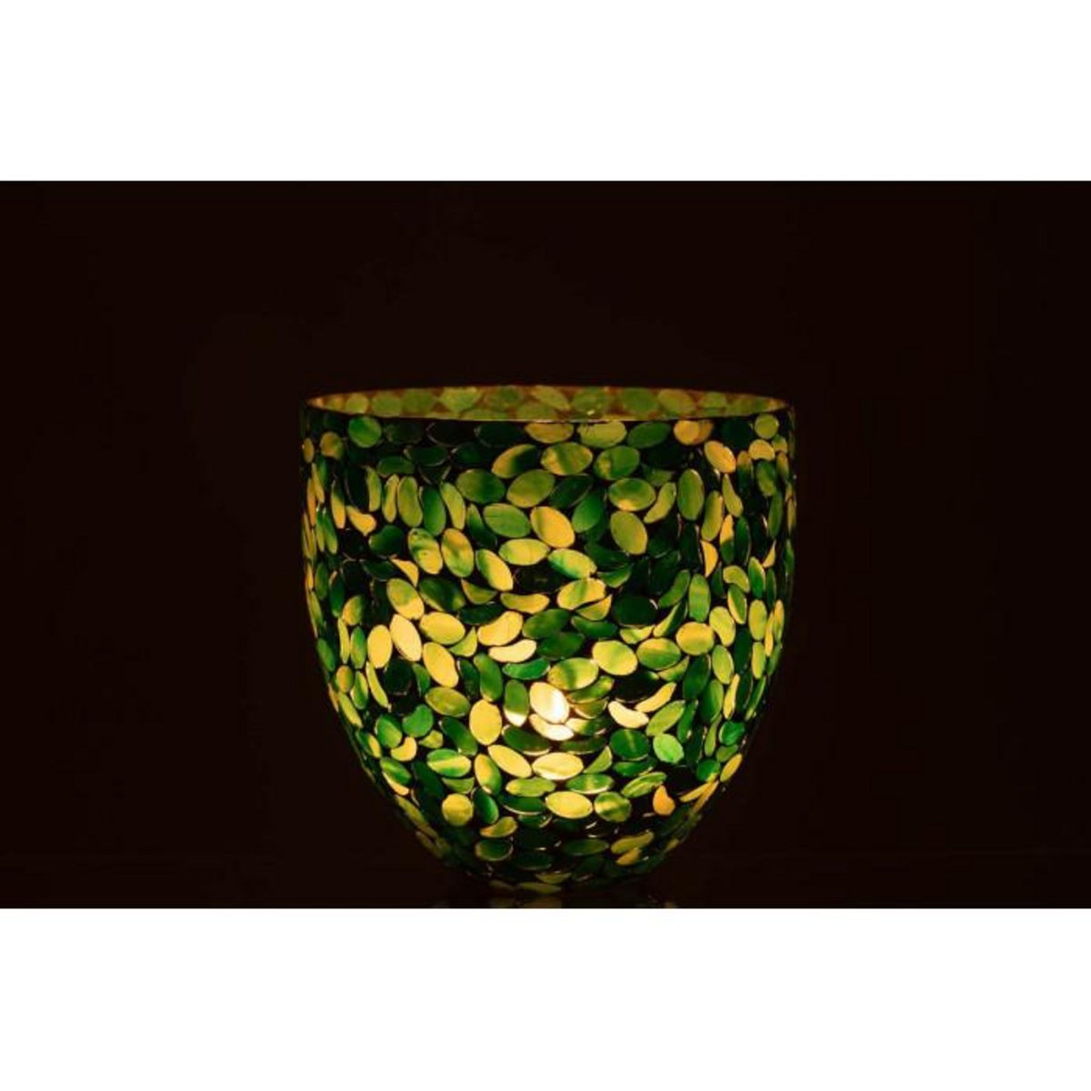 Paris Prix Photophore Mosaïque en Verre  Rico  20cm Bleu Azur