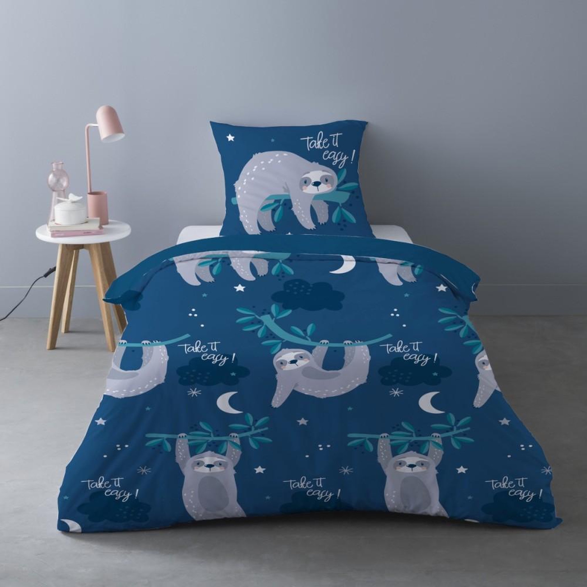 Dourev Housse de couette140x200 PARESSEUX + 1 taie