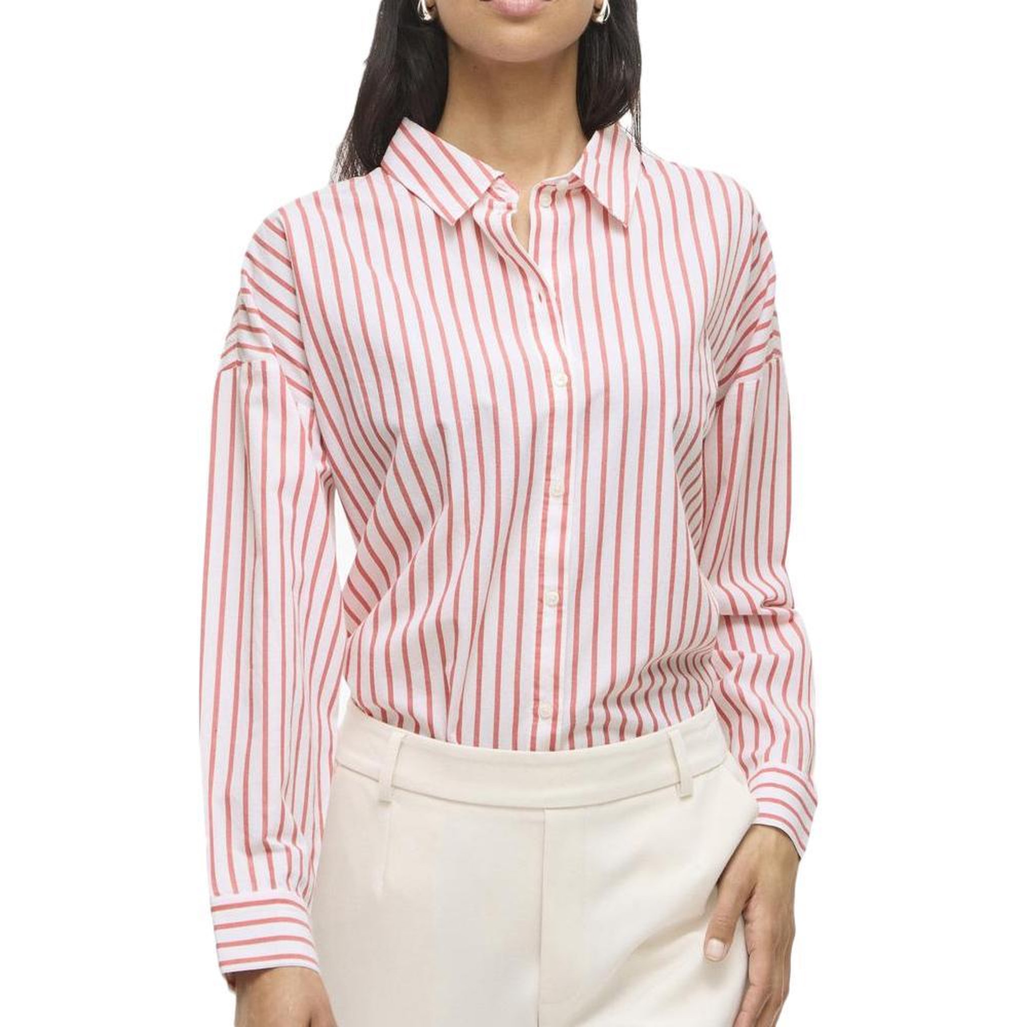 Vila Chemise Blanc/Rouge Femme Vila Sereen. Coloris disponibles : Rouge