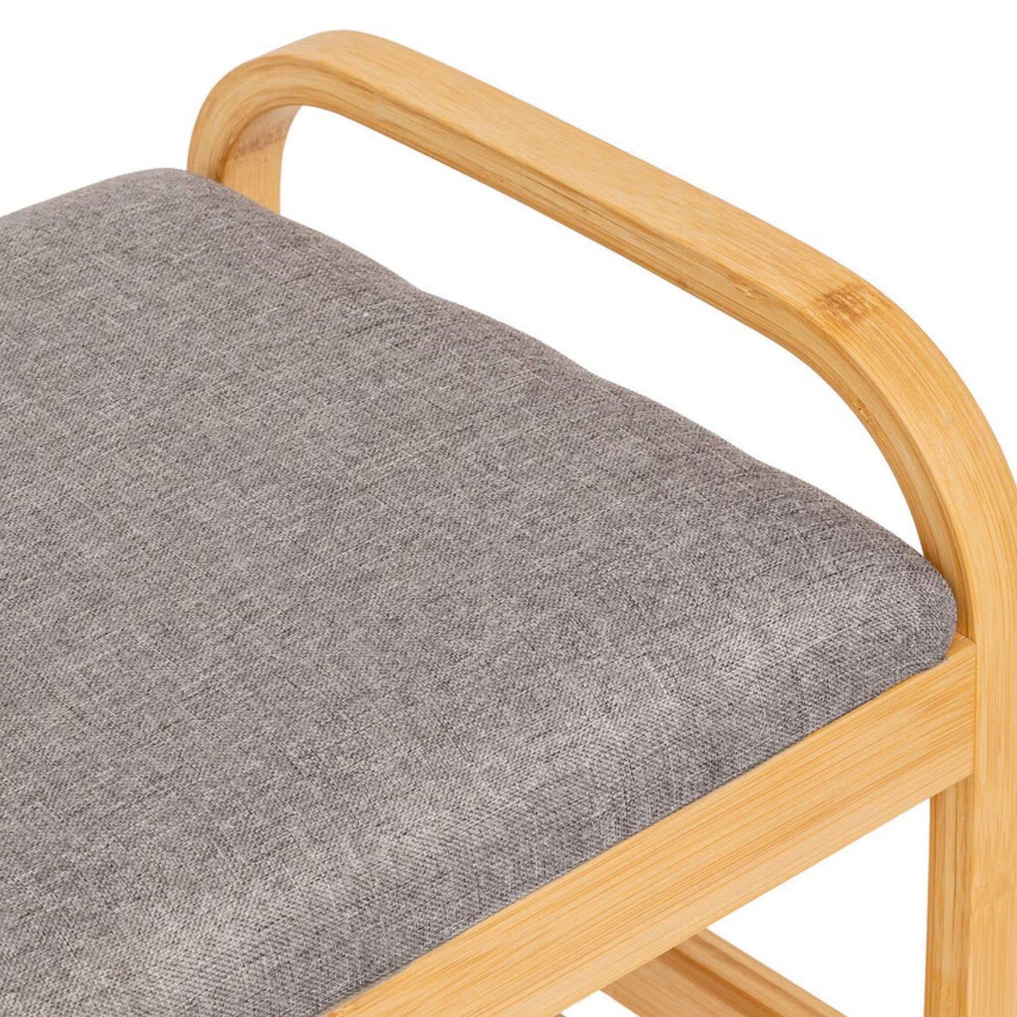 Voir la diapositive 2 : FIVE Meuble à chaussures 4 paires avec banc cosy - beige et gris