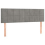 Voir la diapositive 4 : VIDAXL Tete de lit a LED Gris clair 144x5x78/88 cm Velours