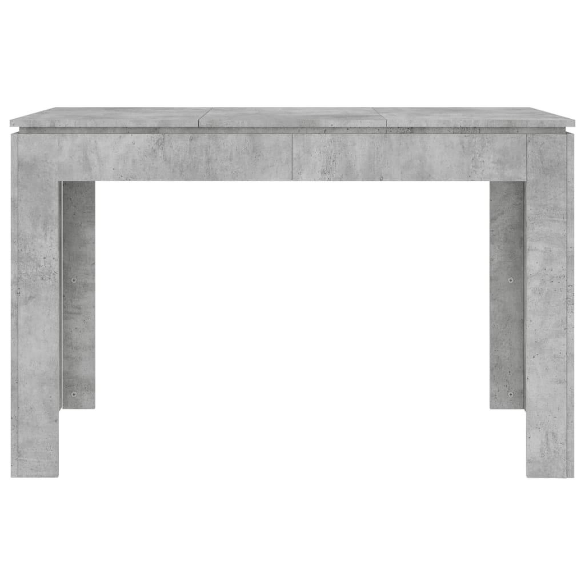 Voir la diapositive 4 : VIDAXL Table a manger Gris beton 120x60x76 cm Bois d'ingenierie