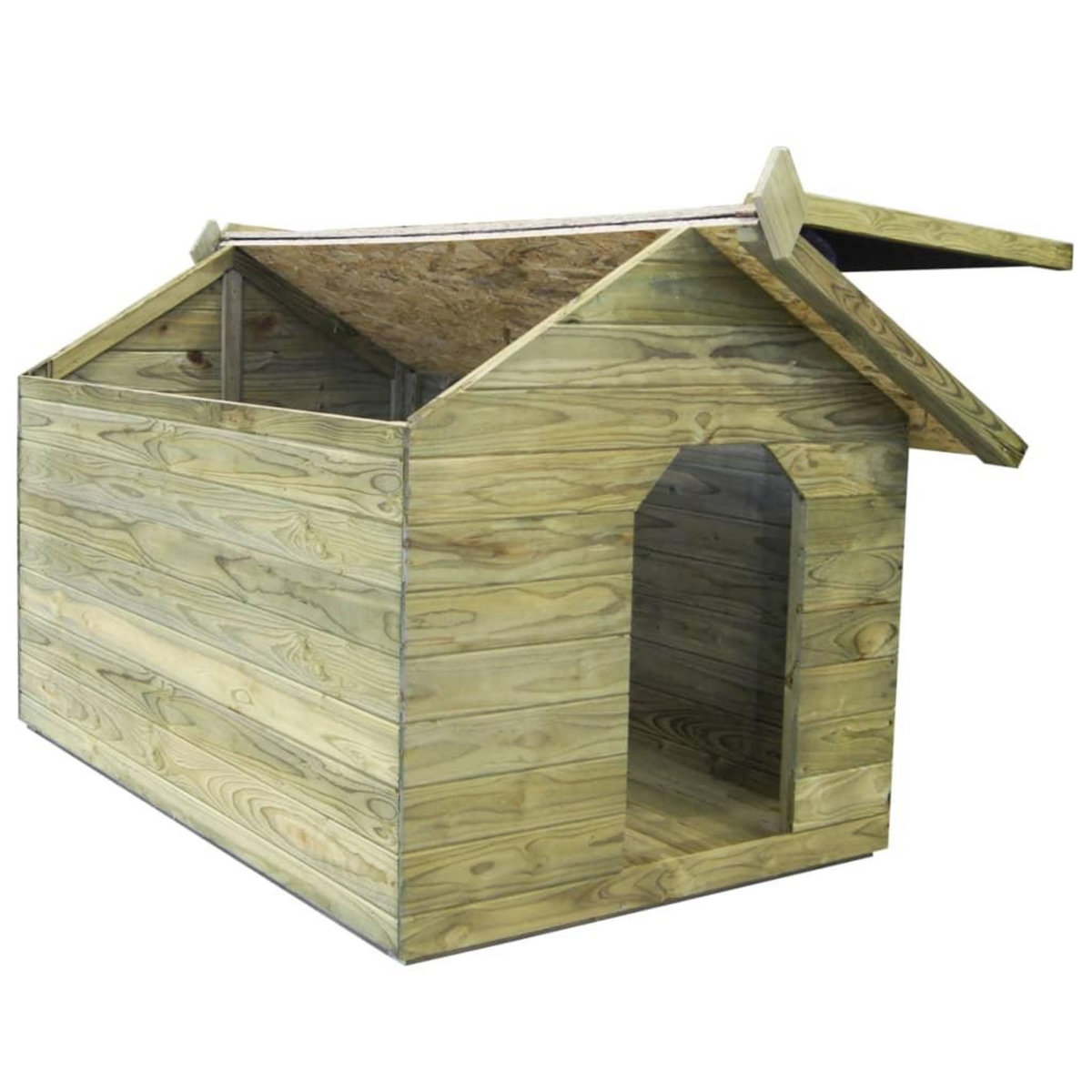 VIDAXL Niche de jardin avec toit ouvrant en bois de pin impregne