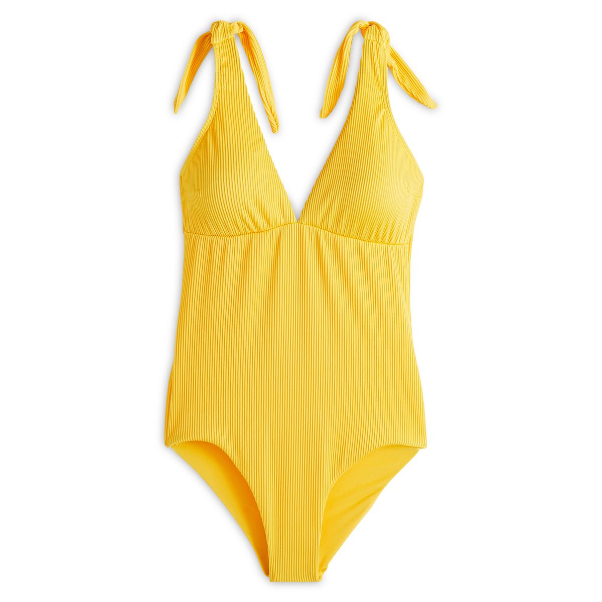 INEXTENSO Maillot de bain 1 pièce avec n&oelig;ud jaune femme