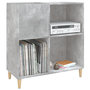 Voir la diapositive 4 : VIDAXL Armoire a disques gris beton 84,5x38x89 cm bois d'ingenierie