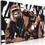 Voir la diapositive 1 : Paris Prix Tableau Imprimé  Pop Art Monkey Narrow Brown