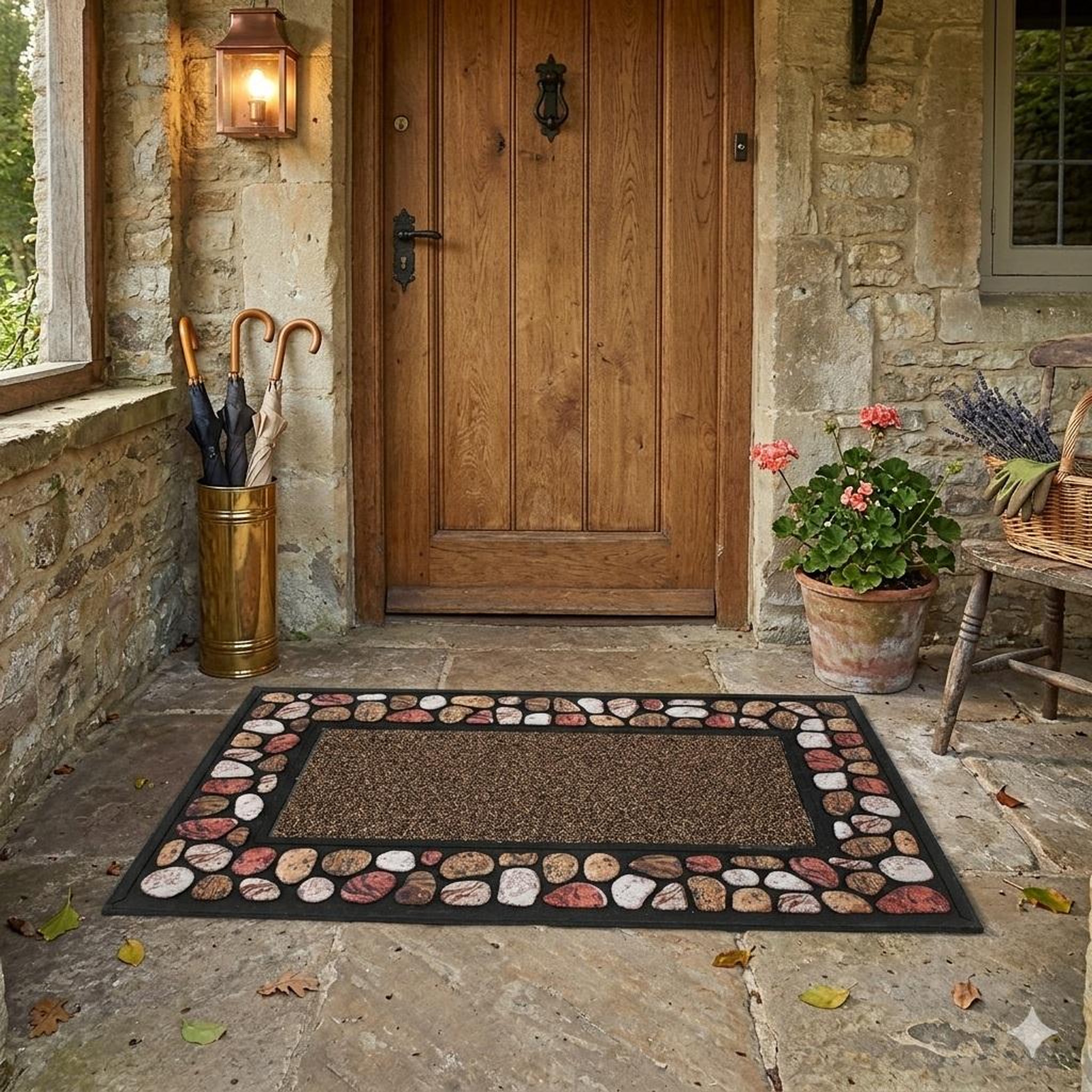 Voir la diapositive 2 : Eden Tapis extérieur cailloux design et moderne