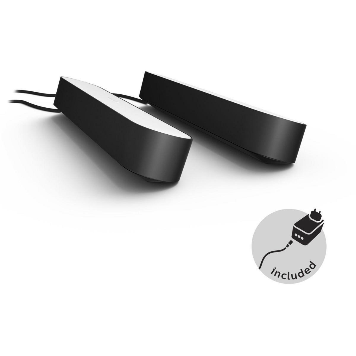 Philips Lampe connectée HUE W&C Play x2 avec alim. Noir