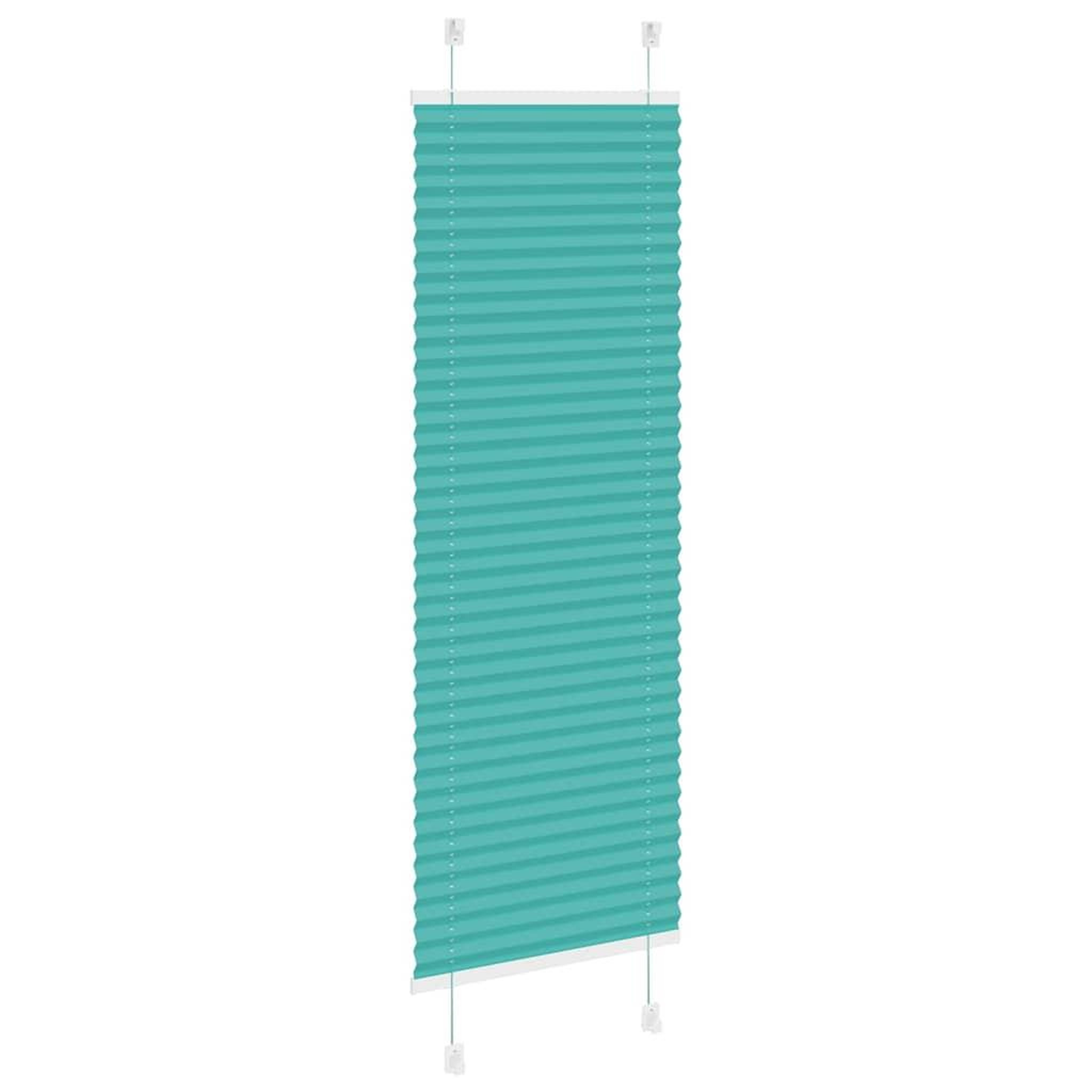 Voir la diapositive 4 : VIDAXL Store plisse vert petrole 45x150 cm largeur du tissu 44,4 cm