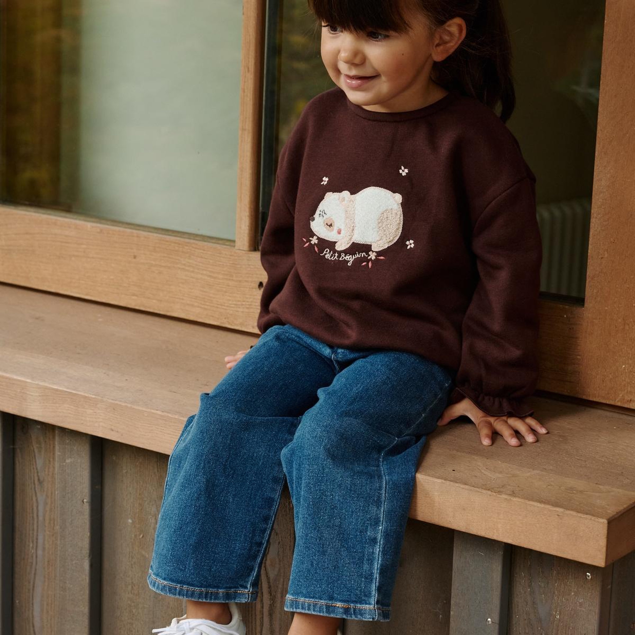 Voir la diapositive 5 : PETIT BEGUIN Jean enfant wide leg