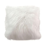 TOILINUX Coussin doux à poils longs Epicéa. Coloris disponibles : Beige, Gris, Noir, Blanc