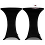 Voir la diapositive 1 : VIDAXL Housses elastiques de table Ø 80 cm Noir 2 pcs