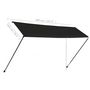 Voir la diapositive 6 : VIDAXL Auvent retractable avec LED 400x150 cm Anthracite