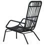 Voir la diapositive 4 : VIDAXL Chaise de jardin Resine tressee Noir