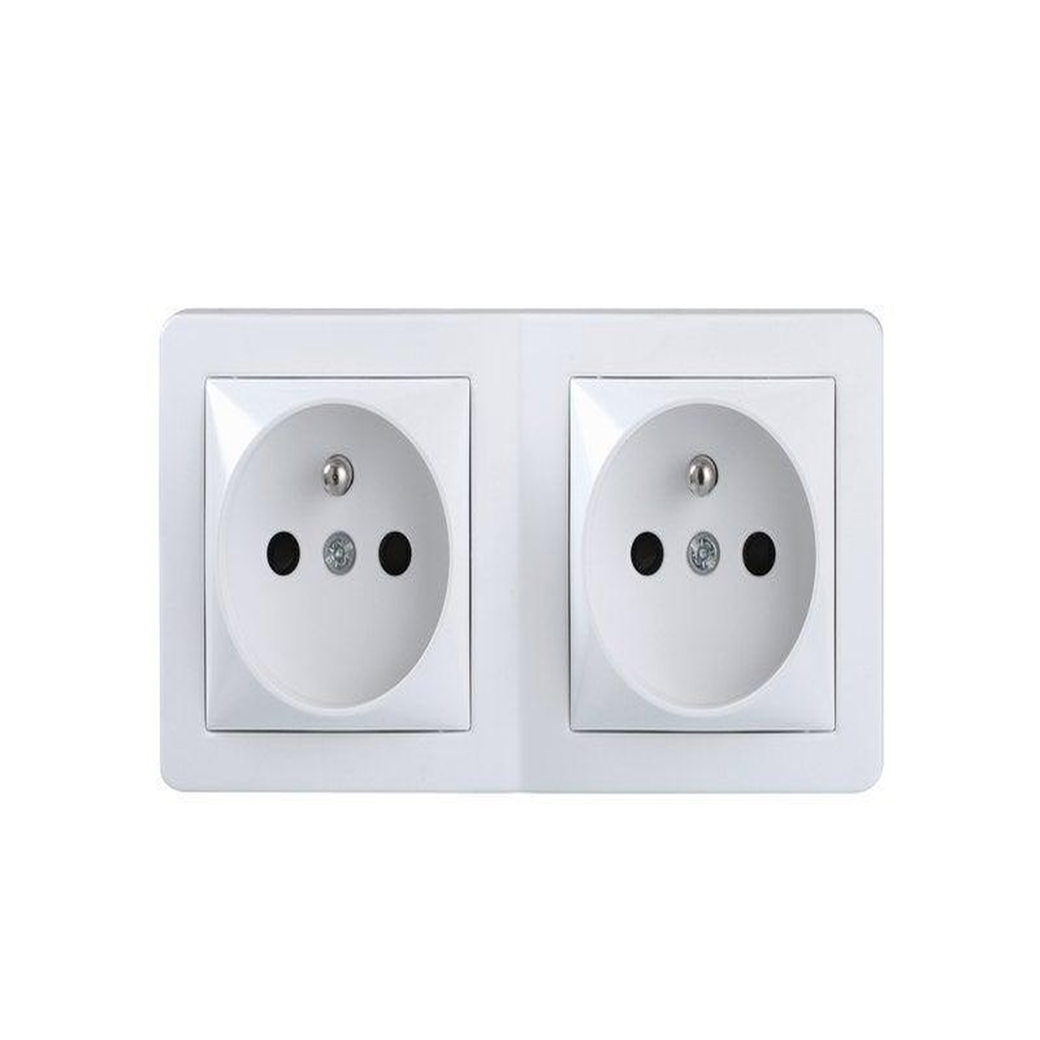 Schneider Electric Double prise avec terre saillie, complet Alréa, SCHNEIDER ELECTRIC, blanc