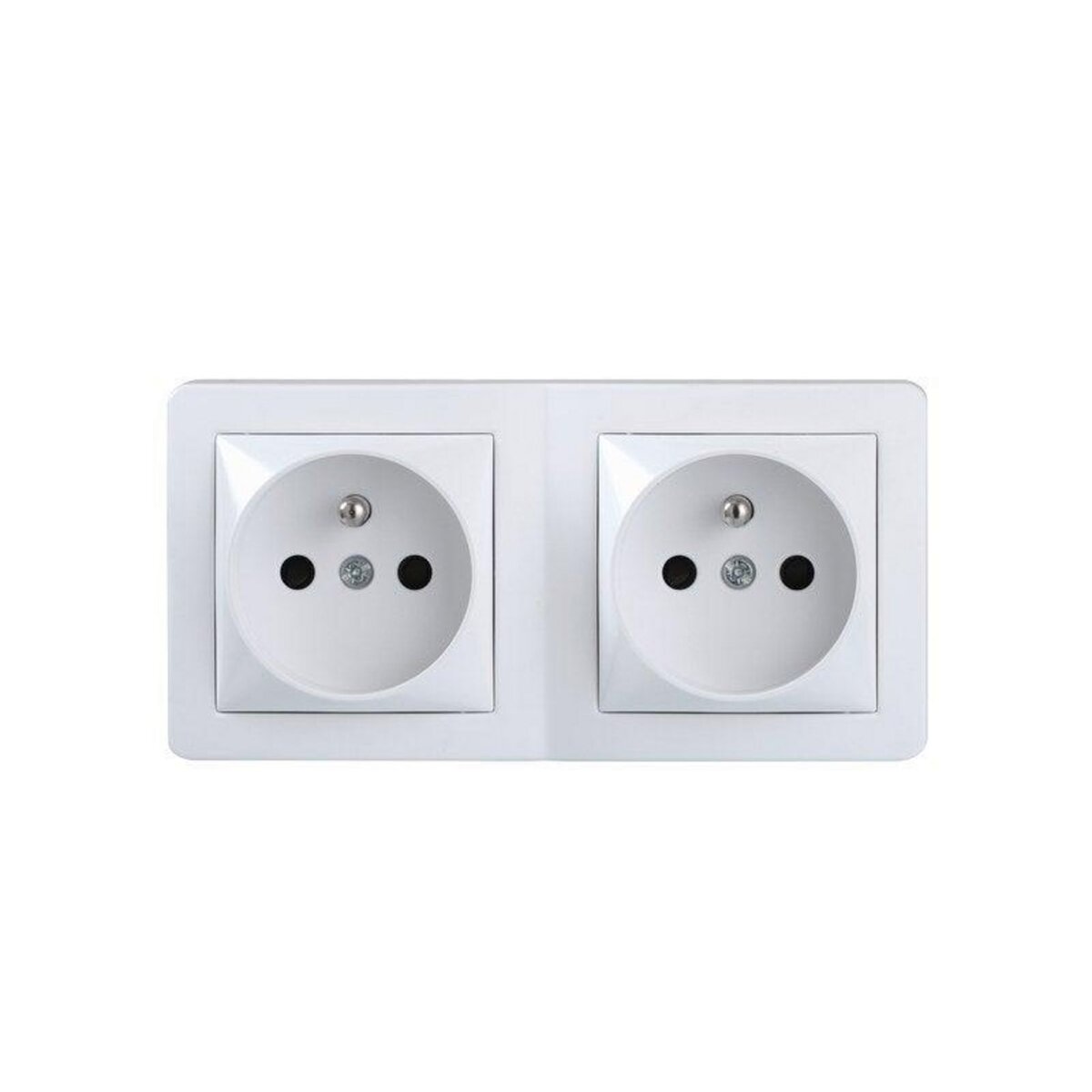 Schneider Electric Double prise avec terre saillie, complet Alréa, SCHNEIDER ELECTRIC, blanc