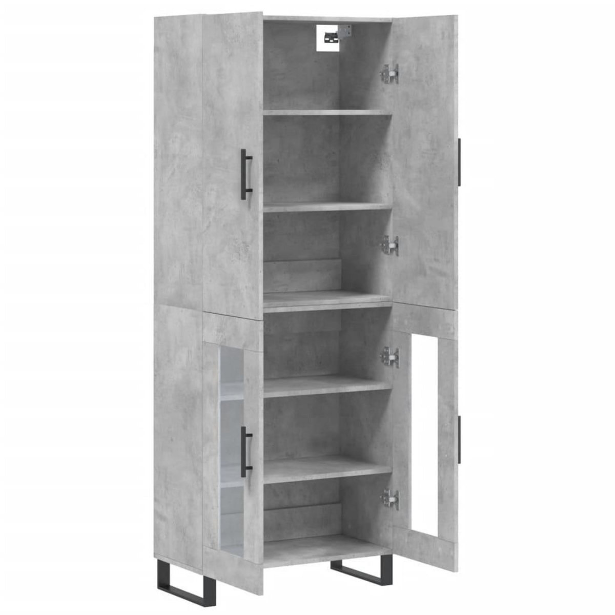 VIDAXL Buffet haut Gris beton 69,5x34x180 cm Bois d'ingenierie