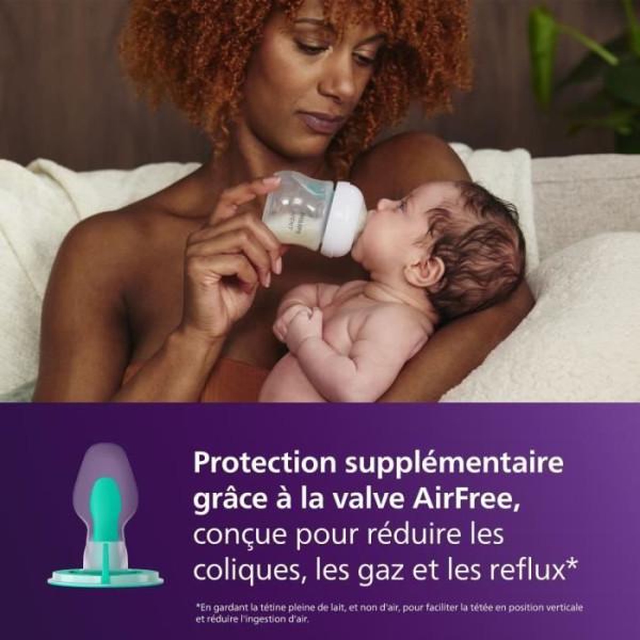 Voir la diapositive 4 : PHILIPS AVENT Kit nouveau-né - philips avent - natural 3.0 airfree - 2 biberons 125ml + 2 biberons 260ml + sucettes ultra douce 0-6m