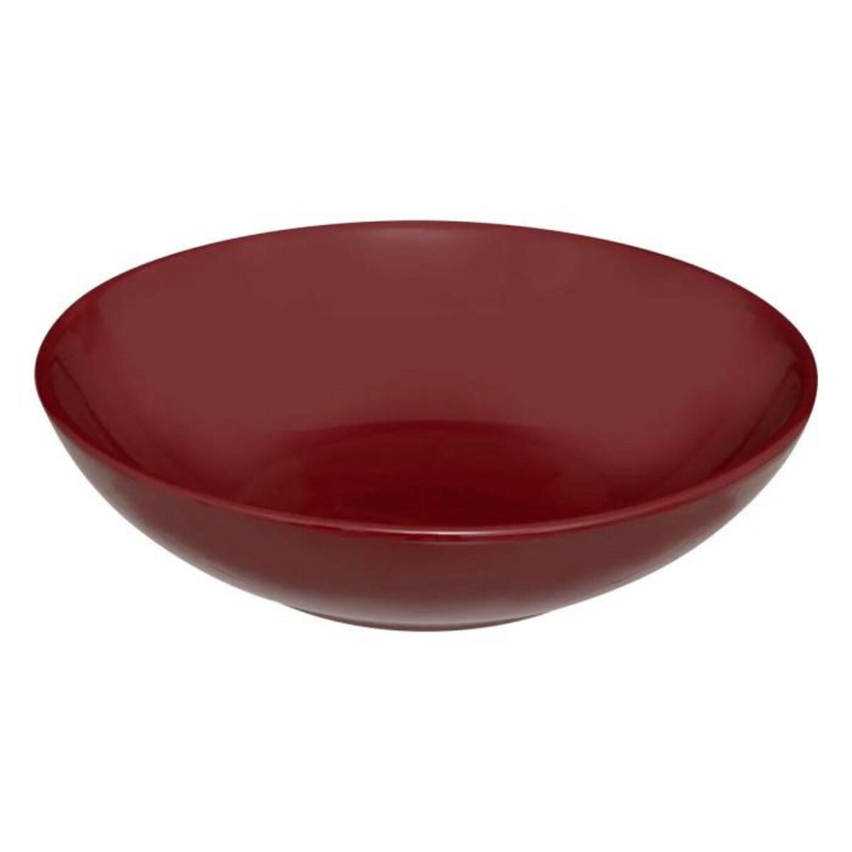 SECRET DE GOURMET Lot de 6 Assiettes Creuses  Colorama  20cm Rouge