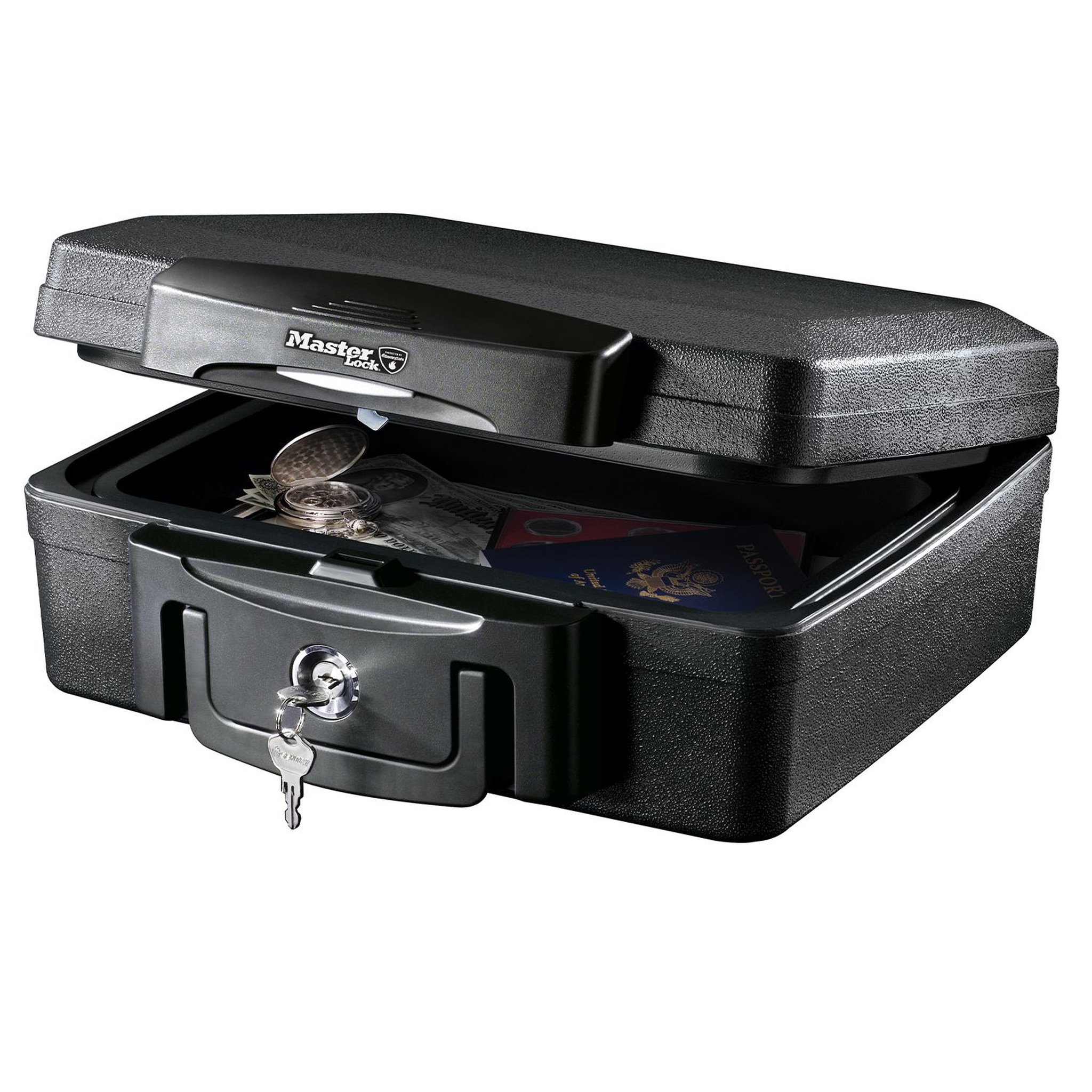 Master lock Mallette de sécurité Anti Feu [Ignifuge et Etanche] [Serrure à Clé] [Small] H0100EURHRO