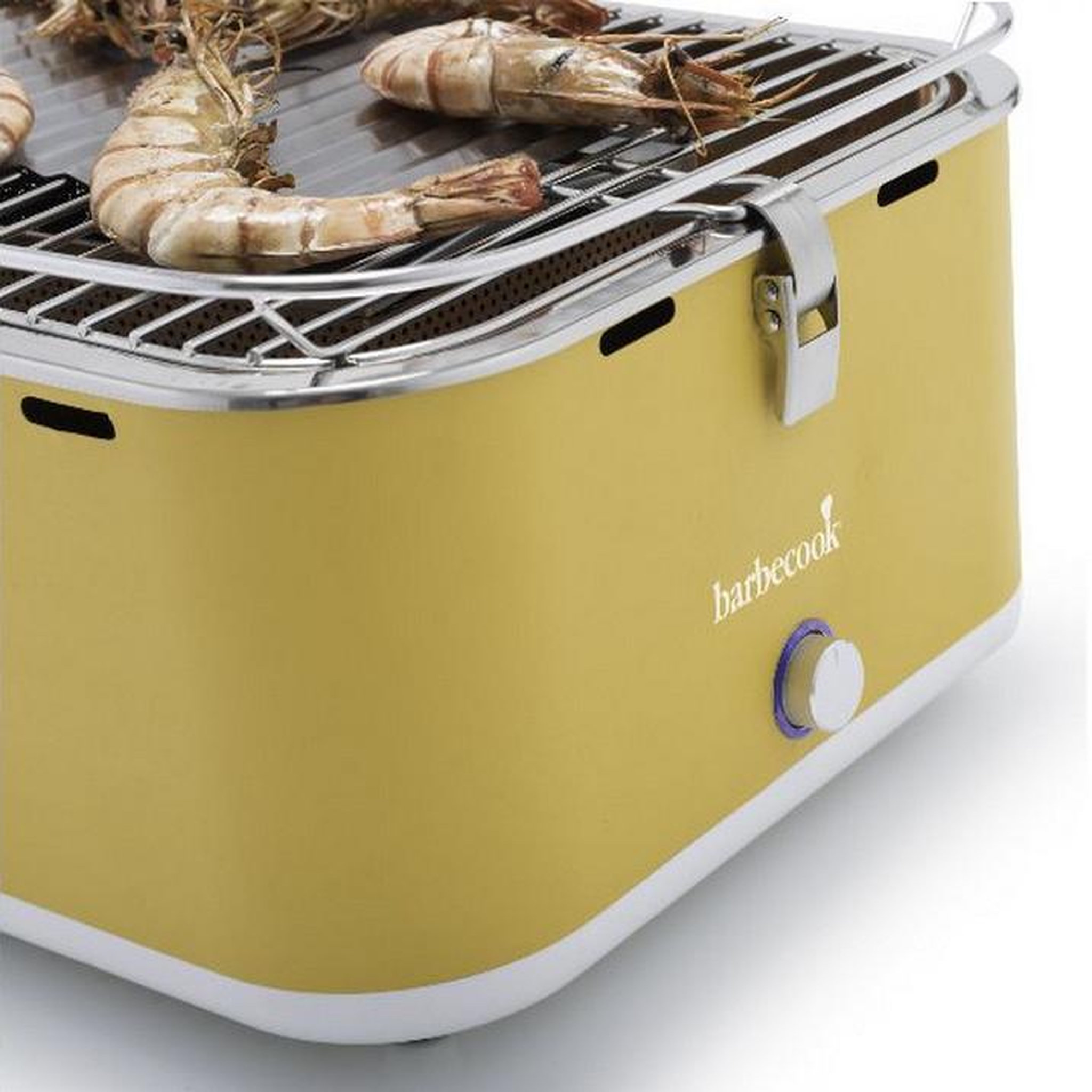 Voir la diapositive 3 : BARBECOOK Barbecue à charbon portable jaune avec housse - 223.5925.000