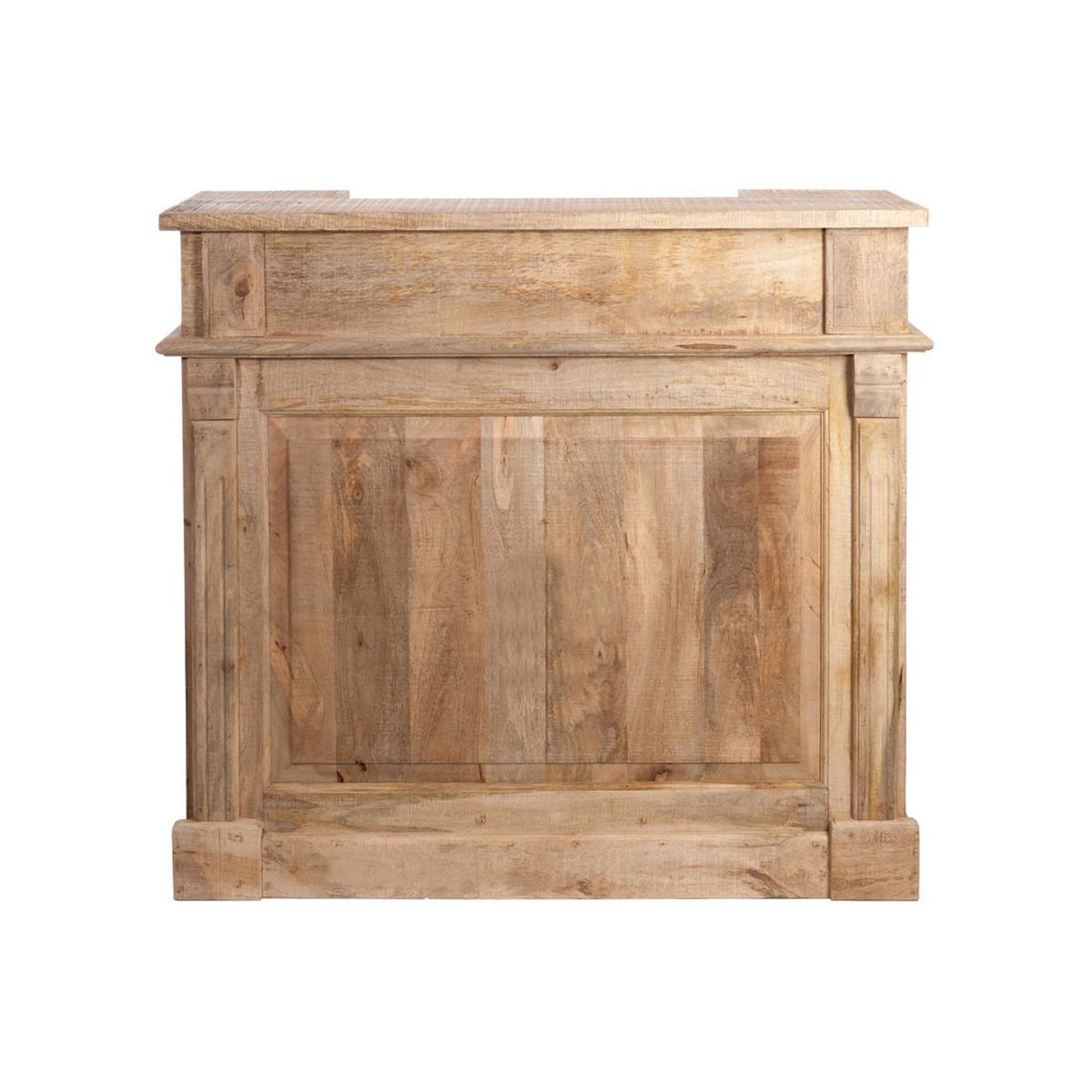 Voir la diapositive 2 : J-LINE Bar en Bois 2 Tiroirs  Theodore  120cm Naturel