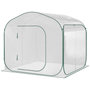 Voir la diapositive 1 : OUTSUNNY Serre pop-up - serre de jardin pop-up - porte zippée enroulable - dim. 2,08L x 2,08l x 1,95H m - sac transport inclus - PE blanc vert