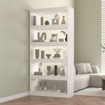 VIDAXL Bibliotheque/Separateur de piece Blanc 80x30x167,4cm Pin massif