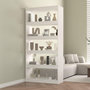 Voir la diapositive 1 : VIDAXL Bibliotheque/Separateur de piece Blanc 80x30x167,4cm Pin massif