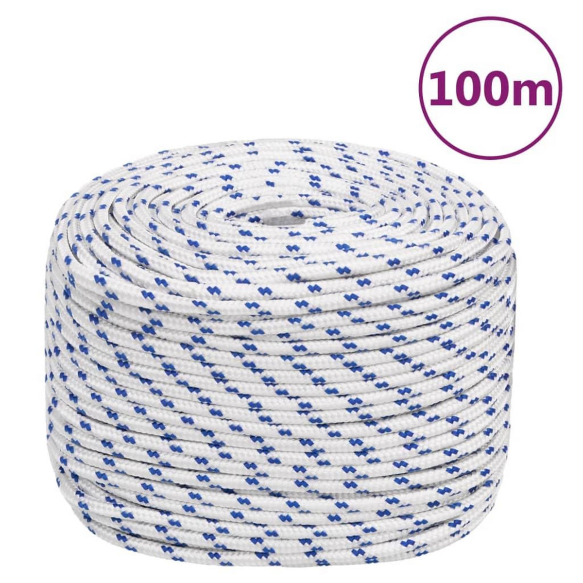 VIDAXL Corde de bateau Blanc 10 mm 100 m Polypropylene
