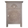 Voir la diapositive 2 : Paris Prix Table de Chevet 1 Tiroir & 1 Porte  Loco  60cm Taupe