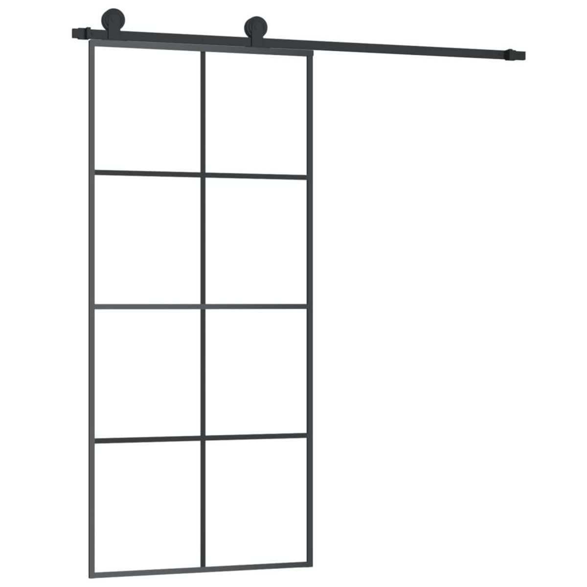 VIDAXL Porte coulissante avec kit de quincaillerie 90x205 cm Verre ESG