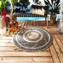 Voir la diapositive 4 : Paris Prix Tapis Rond Déco en Jute  Imprimé  90cm Noir