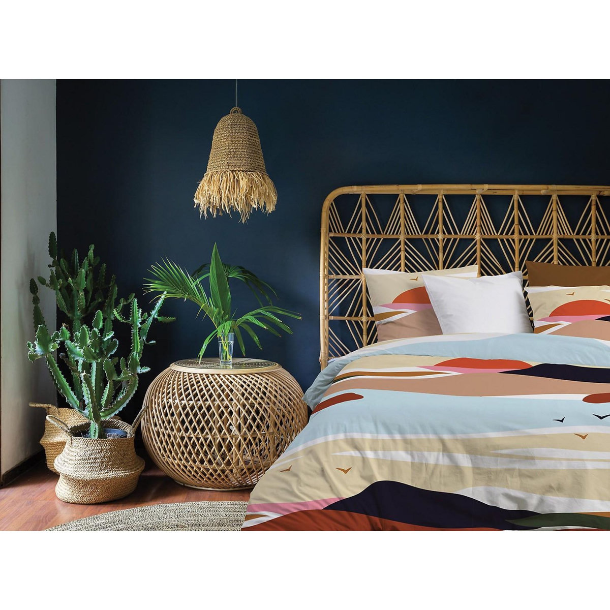 Les Ateliers du Linge Parure de housse de couette 100% coton 57fils safa