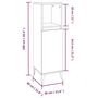 Voir la diapositive 6 : VIDAXL Armoire de salle de bain noir 30x30x100 cm bois d'ingenierie