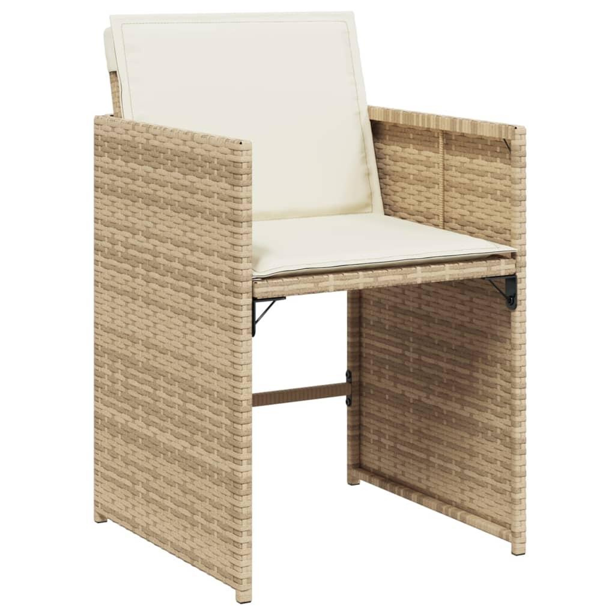 Voir la diapositive 5 : VIDAXL Ensemble a manger de jardin et coussins 13 pcs beige