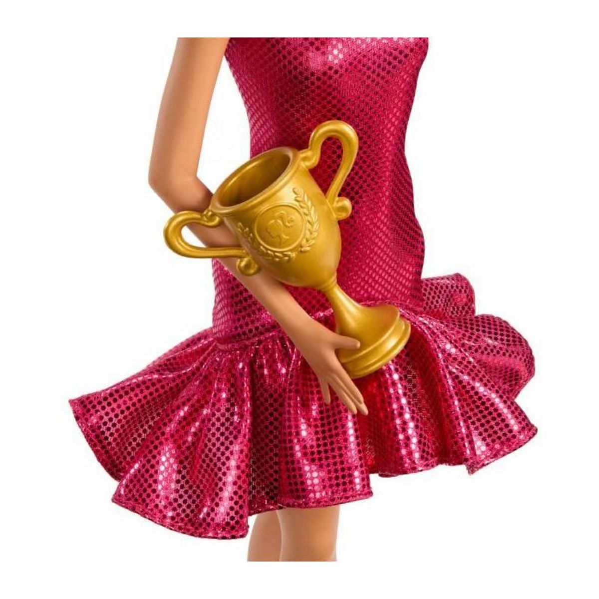 BARBIE Barbie - Poupée Danseuse de Salon et Accessoires - Brune avec trophée - Barbie - JFR09
