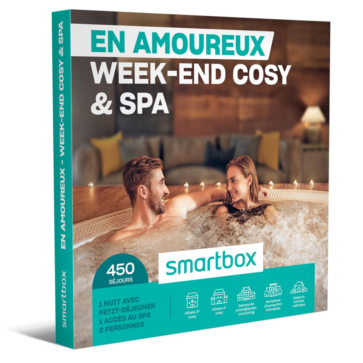 Smartbox En amoureux - Week-end cosy & spa - Coffret Cadeau Séjour