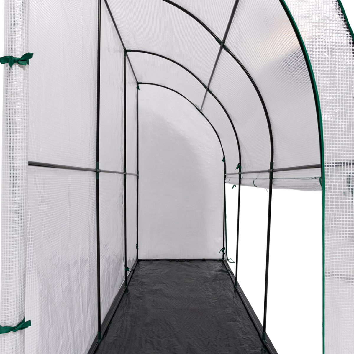 ID MARKET Serre d'hivernage murale adossée 300 x 80 x 160 cm double ouverture balcon et terrasse